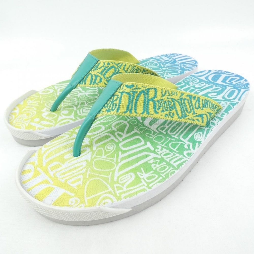Dior script flip flops